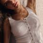 BaubleStar Crescent Pendant Necklace Layering Titanium Chain Choker for Women Girls