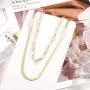 Hidepoo Gold Layered Necklaces for Women, 14K Gold Plated Dainty Coin Pendant Choker Necklace Herringbone Snake Necklace Paperclip Chain Layered Necklaces for Women Jewelry Gifts