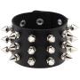 SJYFAL Unisex Leather Bracelet Cuff Belt Gothic Rivet Wristband Rock Punk Biker Wide Strap Buckle Wristband