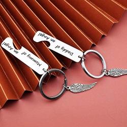 EIGSO Baby Memorial Keychain Mommy Daddy of Angel Sympathy Gift for Loss of Baby Infant Loss Remembrance Keychain