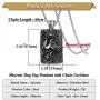Xusamss Titanium Steel Animal Phoenix Dog Tag Pendant Necklace,24inches Box Chain