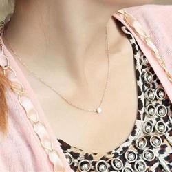 Yfe Simple Dot Necklace Jewelry Silver Tiny Dot Necklaces for Women and Girls Minimal Charm Necklace (Dot-Silver)