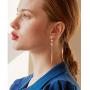 Jertom 14K Gold Plated Stud Earrings, Drop Dangle Long Earrings, Fashion Jewelry for Women Girls