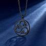 Beautlace Celtic Knot Necklace Silver/18K Gold/Black Gun Plated Good Luck Irish Celtic Knot Vintage Knot Pendant Birthday Gift for Women Men