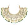 Aheli Exquisite Wedding Party Wear Faux Kundan Pearl Beaded Necklace and Earrings Set Indian Ethnic Jewellery for Women