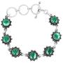 Natural Moonstone Lapis Malachite Bracelet 8mm Round Shape Gemstone 925 Silver Overlay Handmade Bracelet Jewelry
