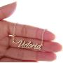 HUAN XUN Custom Name Necklace Personalized Initial Necklaces in Golden Silver