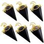 Nupuyai Triangle Healing Crystal Point Pendant for Women Men, Gold Plated Moon Necklace Oval Labradorite Jewelry