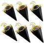 Nupuyai Triangle Healing Crystal Point Pendant for Women Men, Gold Plated Moon Necklace Oval Labradorite Jewelry