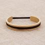 ZUOBAO Stainless Steel Elastic Hair tie Bracelet Brushed Edges for Women Girls