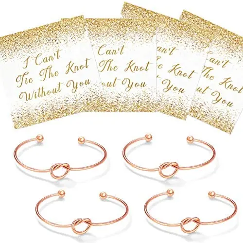 Bridesmaid Gifts, I Cant Tie The Knot Without You Bracelets -Set of 1, 4, 5, 6, 7, 10 Bridesmaid Gifts, I Cant Tie The Knot Without You Bracelets -Set of 1, 4, 5, 6, 7, 10