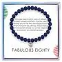 SOLINFOR 80th Birthday Gifts for Women - Lapis Lazuli Beads Bracelet - 80 Years Old Jewelry Gift Idea for Her