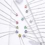 Birthstone Necklace/Earring 925 Sterling Silver Women Cross/3D Cube/Cresent Moon Birth Stone Jewelry Mens Birthday Gift Anniversary Present