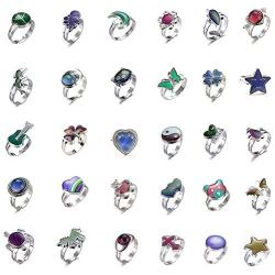 Mixed Mood Rings Classic Temperature Change Color Mood Ring Lovers Adjustable Size(10pcs/12pcs/30pcs)