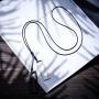Coostuff Fashion Long Necklace with Pendant Jewelry Silver Black Necklaces for Women