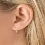 Dazzlingrock Collection 0.55 Carat (ctw) 10K Gold Round Cut Champagne & White Diamond Ladies Dangling Drop Earrings 1/2 ct