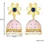 Aheli Beautiful Wedding Festive Wear Floral Design Dangle Jhumki Jhumka Earrings with Meenakari Work Indian Ethnic Fashion Jewelry for Women Girls Aheli Beautiful Wedding Festive Wear Floral Design Dangle Jhumki Jhumka Earrings with Meenakari Work Indian Ethnic Fashion Jewelry for Women Girls
