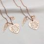 MEMGIFT Rose Gold Personalized Memorial Gifts Loss of Loved One Remembering Initial Necklace Sympathy Jewelry for Her Women Teen Girls Sister Best Friend
