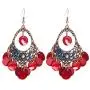 BaubleStar Bohemian Chandelier Dangle Earrings with Disc Charms Drop Lightweight Filigree for Women Girls BaubleStar Bohemian Chandelier Dangle Earrings with Disc Charms Drop Lightweight Filigree for Women Girls