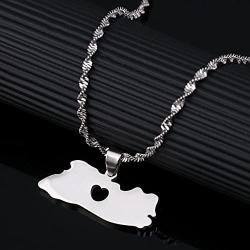 El Salvador Map Pendant Necklace for Women/Men Gold Color Jewelry Map of El Salvador Necklaces