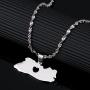 El Salvador Map Pendant Necklace for Women/Men Gold Color Jewelry Map of El Salvador Necklaces