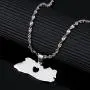 El Salvador Map Pendant Necklace for Women/Men Gold Color Jewelry Map of El Salvador Necklaces