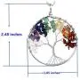 JOVIVI 7 Chakras Healing Crystal Quartz Tree of Life Necklace & Earrings Jewelry Set,Mothers Day Gifts