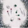 KIERA COUTURE Emerald Pear Drop Earring