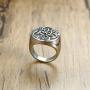 VNOX Stainless Steel Viking Celtic Cross Irish Knot Triquetra Trinity Triangle Signet Ring Band for Men