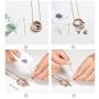 memorial jewelry Forever in My Heart,No Longer by My Side Cremation Pet Urn Necklace Screw Opens and Lock Ashes Pendant Jewelry for Dog Cat