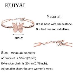 KUIYAI Now She Flies with Butterflies Bracelet Butterfly Charm Bracelet Memorial Jewelry Loss Jewelry Gift for Her