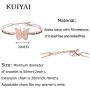 KUIYAI Now She Flies with Butterflies Bracelet Butterfly Charm Bracelet Memorial Jewelry Loss Jewelry Gift for Her