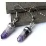 JOVIVI Womens Natural Amethyst Aventurine Opalite Crystal Chakra Pendant Earrings Set