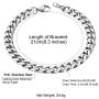 ChainsHouse Men Women Cuban Link Bracelet Stainless Steel/18K Gold Plated Classic 3mm-14mm Wide Miami Curb Chain Wrist Bracelets, 21CM(8.3''), Send Gift Box