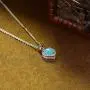 Christmas Gifts for Women Turquoise Necklace Sterling Silver Created Blue Turquoise Pendant December Birthstone Jewelry Gifts for Girls Wife Mom Grandma Her Yourself, 16+2 Inches Extender Christmas Gifts for Women Turquoise Necklace Sterling Silver Created Blue Turquoise Pendant December Birthstone Jewelry Gifts for Girls Wife Mom Grandma Her Yourself, 16+2 Inches Extender