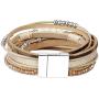 AZORA Womens Leather Wrap Bracelet Handmade Stacking Cuff Bracelets for Women Girls Gift