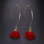 FUTIMELY Long Fabric Flower Tassel Earrings,Red/Green/Black/Purple/Pink/Blue/Grey/Yellow/White Dangle Drop Earrings for Women Teen Girls Bar Party Gifts FUTIMELY Long Fabric Flower Tassel Earrings,Red/Green/Black/Purple/Pink/Blue/Grey/Yellow/White Dangle Drop Earrings for Women Teen Girls Bar Party Gifts