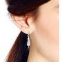 Captivating Flower Pod Calla Lily Floral .925 Sterling Silver Dangle Earrings
