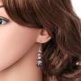 YACQ Sterling Silver Natural Gemstone Dangle Earrings Handcrafted Jewelry for Women