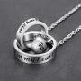 XIUDA No Longer by My Side,Forever in My Heart Carved Locket Cremation Urn Necklace for Dad, Mom,Grandma & Grandpa