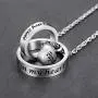 XIUDA No Longer by My Side,Forever in My Heart Carved Locket Cremation Urn Necklace for Dad, Mom,Grandma & Grandpa