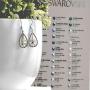 “Purity of Love” Crystals from Swarovski 925 Sterling Silver hypoallergenic allergy free Teardrop Spiral Dangle Earrings for Sensitive Ears, Jewelry Gift for women