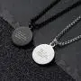 INRENG Athletes Sports Cross Pendant Necklace for Men Women Faith Prayer Inspiring Luke 1:37 Bible Verse on Back