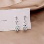 Sumiai Opal Long Elegant Drop Earrings For Women Fashion Bowknot Crystal Dangle Earrings Dainty Festival Jewelry Friendship Gift