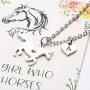 Joycuff Horse Necklaces for Teen Girls Daughter Little Sister Niece Best Friend Women Horse Lovers Gifts Initial Charm Pendant Personalized Birthday Gifts for Her
