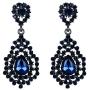 EVER FAITH Womens Austrian Crystal Art Deco Hollow Bridal Wedding Drop Dangle Pierced Earrings