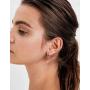 Kainier Mini Hoop Earrings 18K Gold Plated Cubic Zirconia Ear Cuff Earrings Huggie Hoop Cartilage Earring Hypoallergenic Jewelry for Women and Girls Rose/Gold