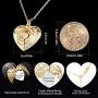 ISWAKI Rose Heart Necklace I Love You Forever Engraved Layered Gold Locket Necklaces for Women Jewelry for Girl Girlfriend Wife Gift