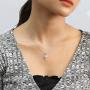 Sterling Silver Dove Cross Pendant Necklace