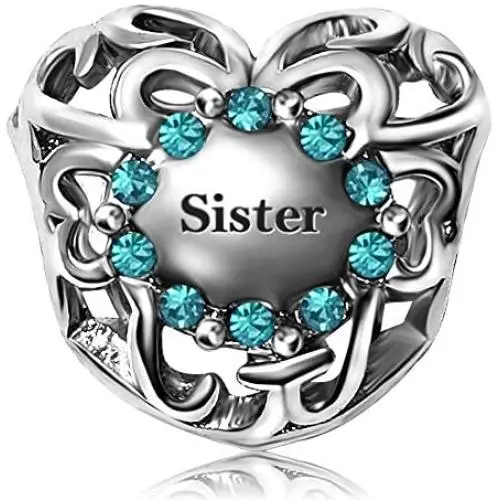 JMQJewelry Sister Heart Love Birthday Birthstone January-Dec Charms for Bracelets Women Girls Jewelry Christmas Mothers Day JMQJewelry Sister Heart Love Birthday Birthstone January-Dec Charms for Bracelets Women Girls Jewelry Christmas Mothers Day